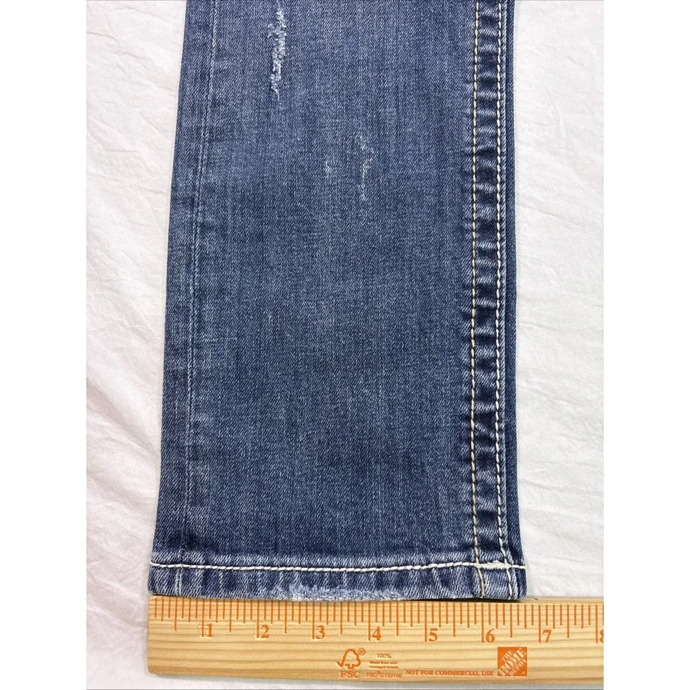 MISS ME JEANS Women 29 Boot  WESTERN EMBELISHED WHISKERING RHINESTONES STUDDED